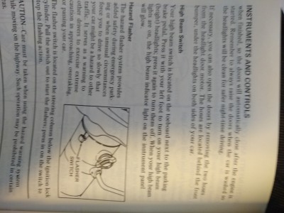 Headlight Door Manual Operation (con't) (from 1977 T-bird Owner's Manual p 20)