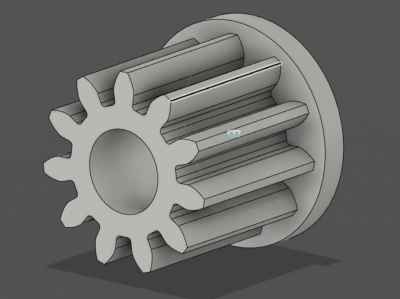 This is the wiper gear that I 3D modeled