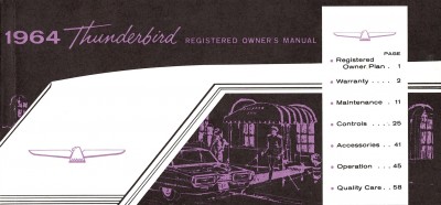 1964 Thunderbird Registered Owner's Manual - Cover.JPG