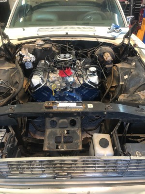 New engine in the process of installation