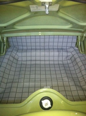 Completed project with new trunk liner installed